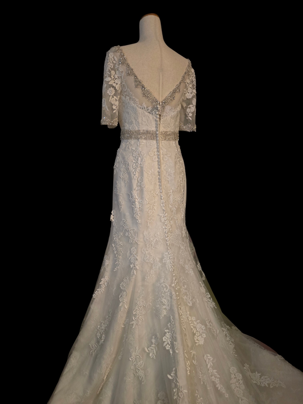 NWT Justin Alexander Signature Gown With Sleeves - Picture 7 of 10